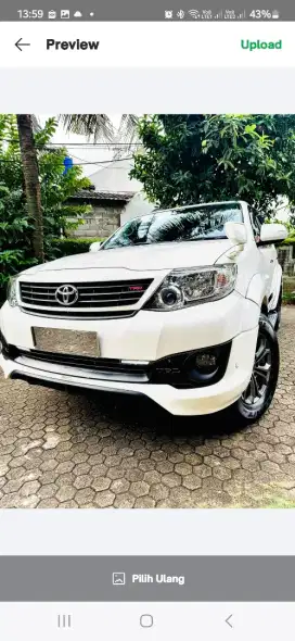 Totyota Fortuner 2.7 TRD G Luxury Bensin A/T Tahun 2014
