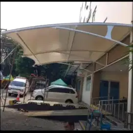 PASANG ATAP KANOPI MEMBRAN BERGARANSII