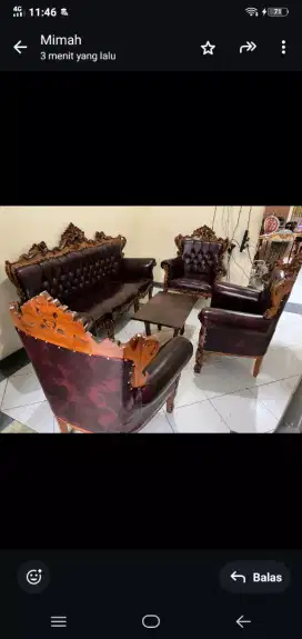 Jual murah 1 set kursi jati