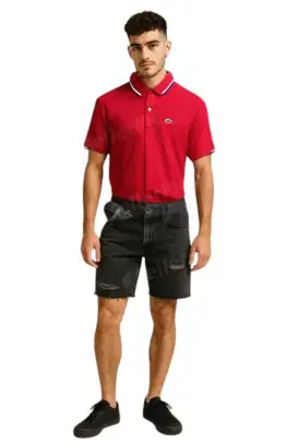 LACOSTE kaos kerah polo shirt Twin tipped Size M Bekas Original