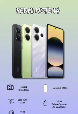 Redmi Note 14 Promo New Garansi resmi segel