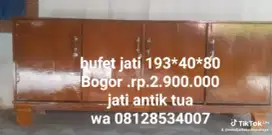 Lemari bufet antik jati tua bekas dah melamin bogir