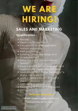 Fashion Sales and Marketing