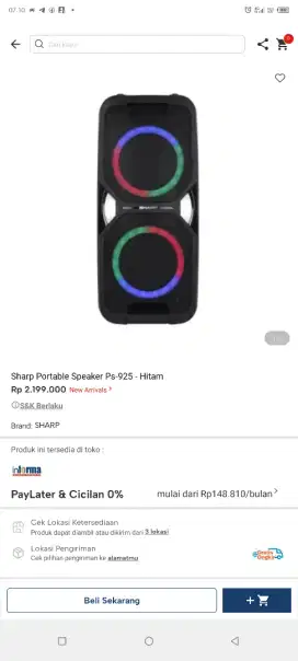 Sharp portable Speaker Ps-925