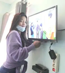 pasang & jual bracket buat gantungan tv led lcd di tembok rapih nyaman