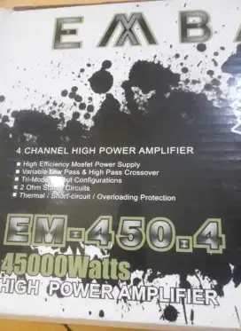 Power Amplifier mobil EM-450.4  4 ch.Embassy  V12