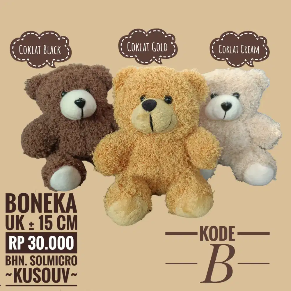 Boneka Bear Rasfur/Boneka Teddy Solmicro/Boneka Bucket