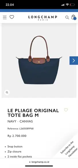 Longchamp Bag SLH Marine Navy