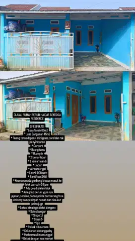 Di Jual Rumah Perum Haidat Sentosa Residence