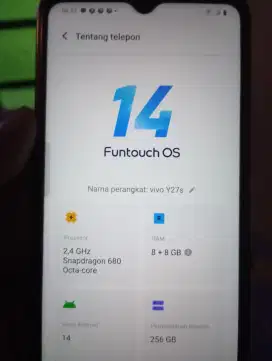 Vivo y27s ram 8/256