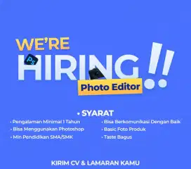 Lowongan PHOTO EDITOR