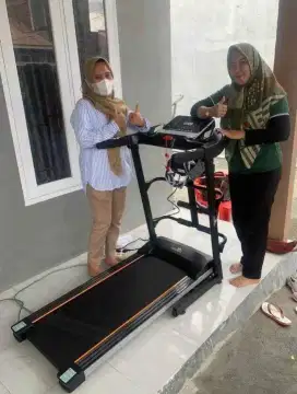 TREADMILL ELEKTRIK 3 FUNGSI BARU BISA COD PLUS RAKITNYA