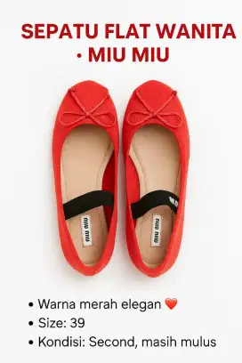 Sepatu flat Miu miu