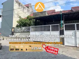 Rumah Purwomartani Dekat Candi Sambisari Akses Mudah Kamar Banyak