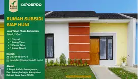 Rumah Subsidi Siap Huni, Tanpa Renovasi & DP