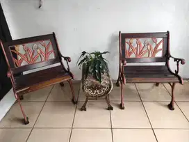 Bangku Taman Besi 1 set