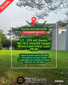 Kavling Hook Utama 270 m² The Eminent BSD