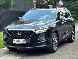 HYUNDAI SANTA FE 2.2 CRDi AT DIESEL 2019 HITAM PAJAK PANJANG