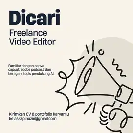 Lowongan Freelance Video Editor Untuk Project Lembaga ZISWAF