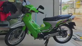 Kawasaki Kaze R Tahun 2000 Warna Hijau Orisinil Mesin Adem