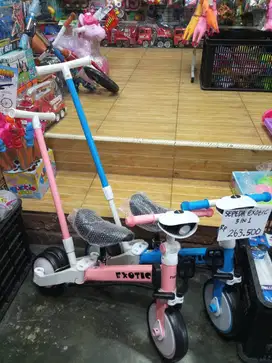 mainan anak sepeda exotic 3in1 dorong