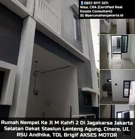 Rumah Akses Motor Di Jagakarsa Nempel Jl M Kahfi 2 Dekat Stasiun TOL U