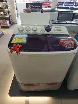 MESIN CUCI 2TABUNG SHARP 9KG CICILAN TANPA DP