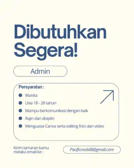 Lowongan Kerja Admin Showroom Mobil Bekas