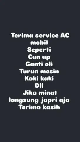 Service AC mobil