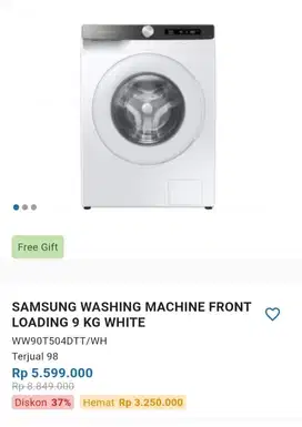SAMSUNG WM FRONT LOADING 9kg