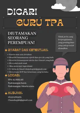 Lowongan kerja Guru Mengaji Guru TPA