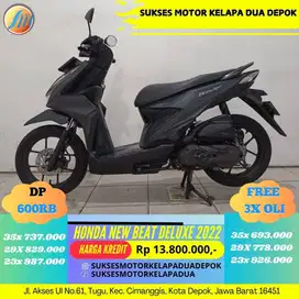 HONDA NEW BEAT DELUXE 2022 CASH/KREDIT DP MURAH SYARAT MUDAH