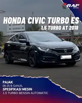 HONDA CIVIC ES 1.5 TURBO E SEDAN AT 2018 HITAM MATIC