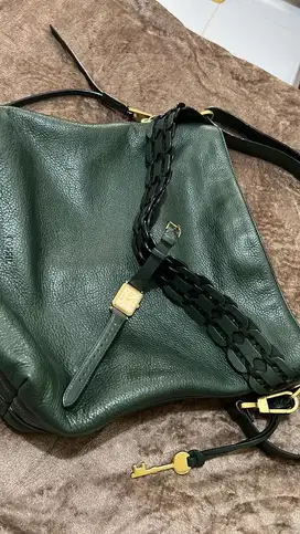Preloved Ori Hobo Bag Fossil Green Unlimited set Jam