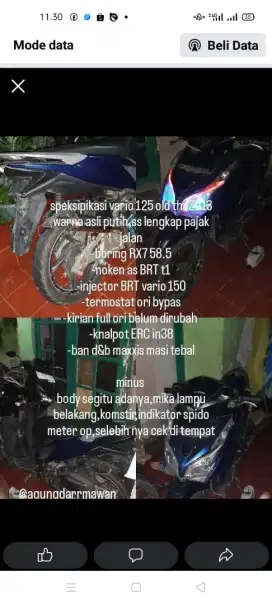 Jual motor vario 2013