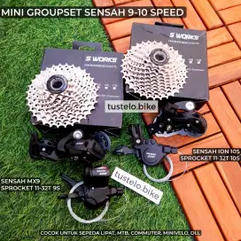 Mini Groupset Sensah 9 10 Speed Shifter RD Sprocket