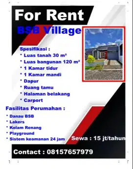 Sewa Rumah 1LT BSB Village