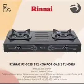 Kompor Rinai 2 Tungku