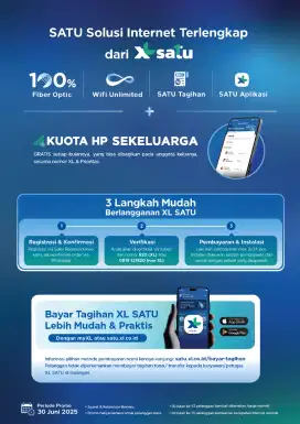 WiFi Rumah Unlimited + Kuota HP Sekeluarga