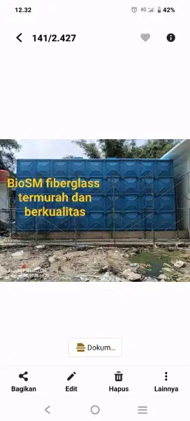Panel tank Rooftank frp