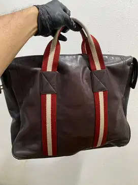 Tas kantor briefcase laptop bag bally original leather