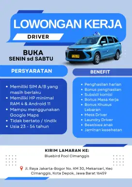 LOWONGAN KERJA - DRIVER
