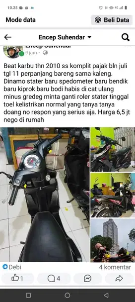 jual motor beat karbu