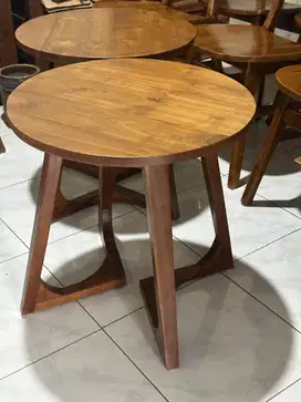 Meja Caffe - Meja Kafe - Meja bulat kayu jati