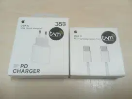Adaptor original iphone 15Pro 35watt+Kabel Data Tipe C to C 60W