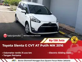 [ LOW KM ] Toyota Sienta G CVT AT Putih NIK 2016 2017