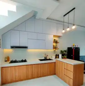 interior desain kitchen set kamar set wardrobe lemari backdrop tv
