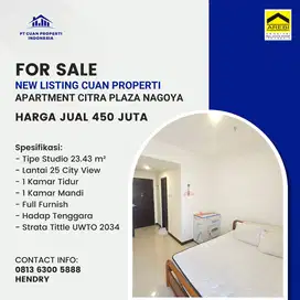 Dijual Termurah Siap Huni Apartment Citra Plaza Nagoya Tipe Studio