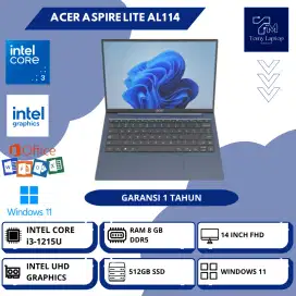 ACER ASPIRE LITE AL1 14 INTEL CORE I3 1215 RAM 8GB SSD 512GB 14 INCH