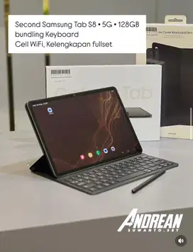 Second samsung galaxy tab s8 5G 128gb bundling keyboard
